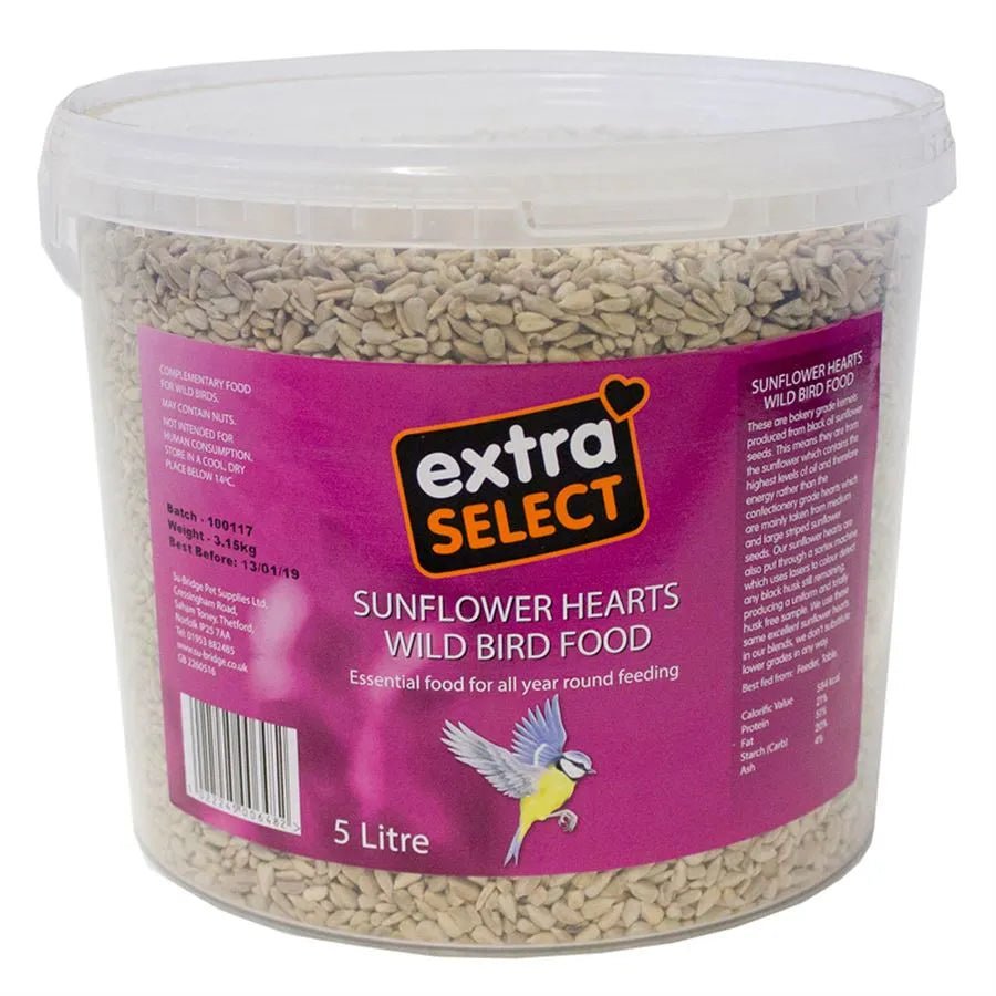 Extra Select Wild Bird Food Bucket Sunflower Hearts