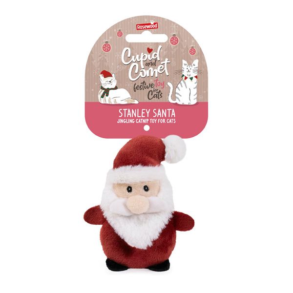 Cupid & Comet Stanley Santa Jingling Catnip Cat Toy