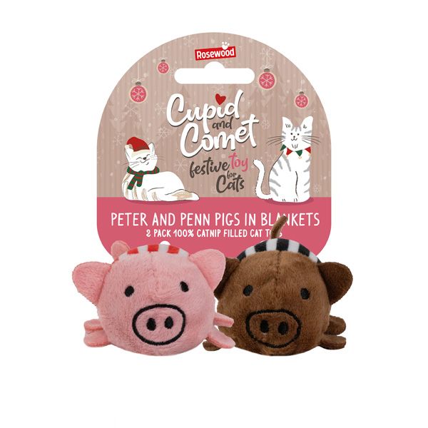 Cupid & Comet Peter & Penn Pigs in Blankets Catnip Cat Toy