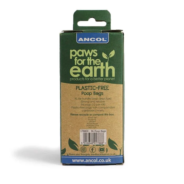 Ancol Paw For The Earth Plastic Free Poop Bags 8 x Refill