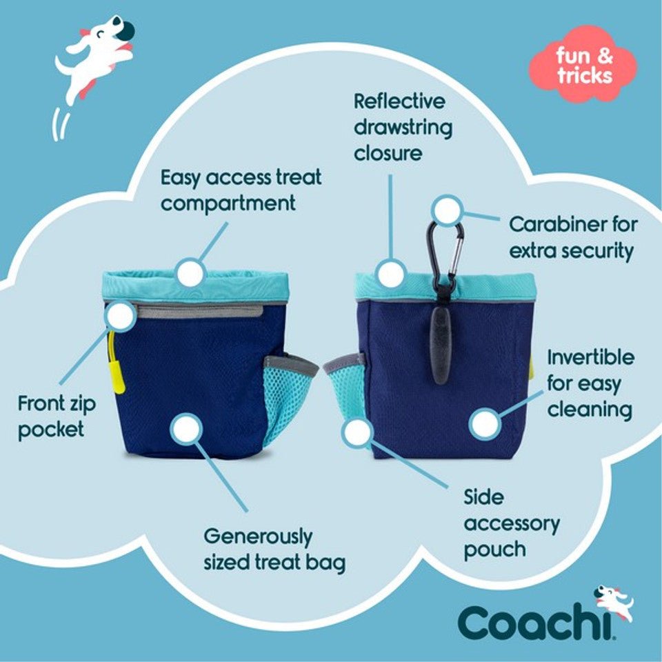Coachi Train & Treat Bag - Navy & Light Blue