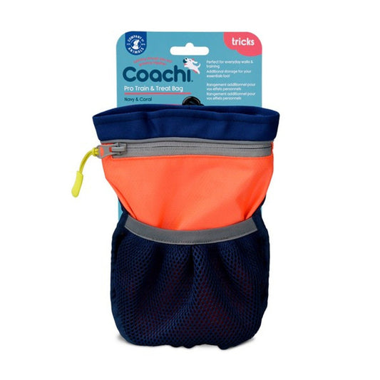 Coachi Pro Train & Treat Bag - Navy & Coral