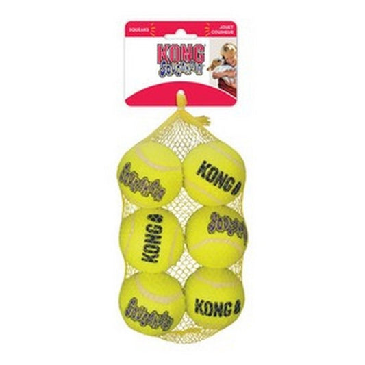 Kong Air Squeaker Tennis Ball - Medium 6pk