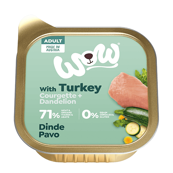 WOW Adult Dog with Turkey, Courgette and Dandelion 150g