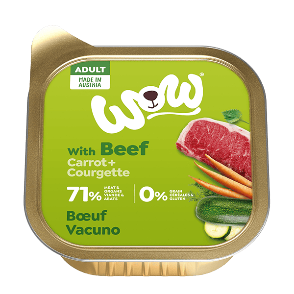 WOW Adult Dog with Beef, Carrot and Courgette 150g