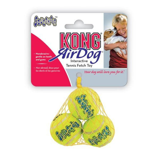 Kong Air Squeaker Tennis Ball - Small 3pk