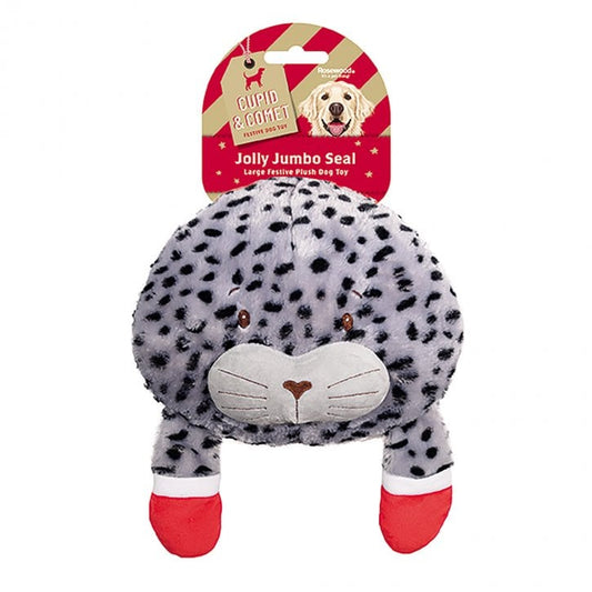 Cupid & Comet Jolly Jumbo Seal Dog Toy