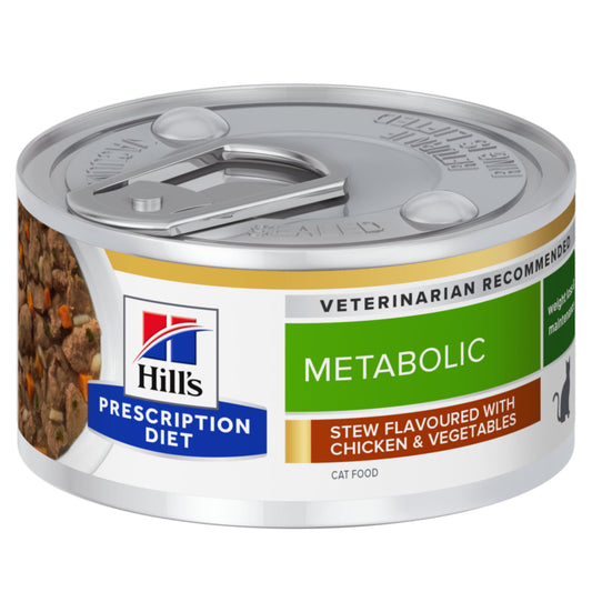 Hill's Prescription Diet Metabolic Weight Management Wet Stew Cat Food 82g Can