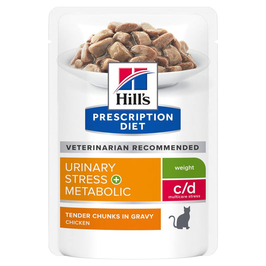 Hill's Prescription Diet c/d Urinary, Stress & Metabolic Adult Wet Cat Food Pouch