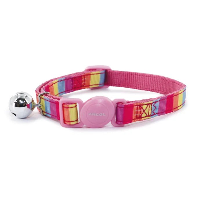 Ancol Pink Rainbow Cat Collar