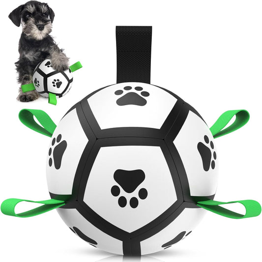 Hetoo Soccer Ball Dog Toy with Straps