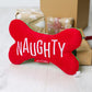 Naughty or Nice Reversible Dog Bone Toy