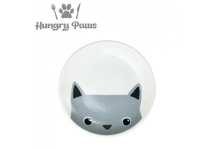 Hungry Paws Ceramic Round Cat Dish