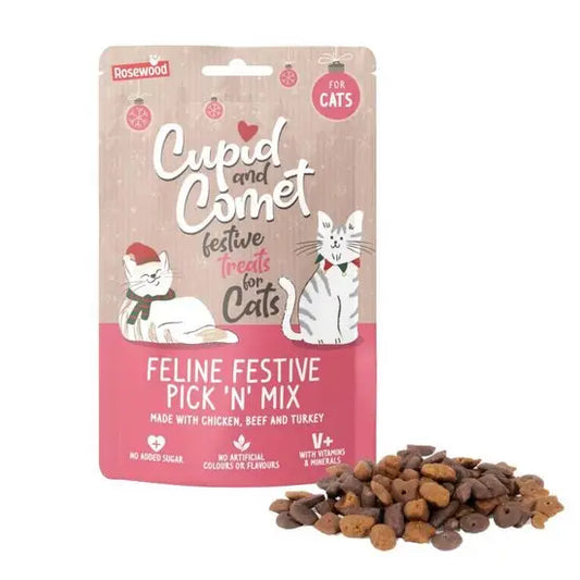 Cupid and Comet Christmas Pick 'N' Pix Festive Treats for Cats