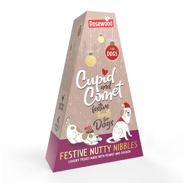 Cupid & Comet Festive Nutty Nibbles Dog Treats - 100g