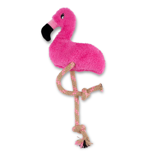 Recycled Recycled Soft Flamingo Dog Toy