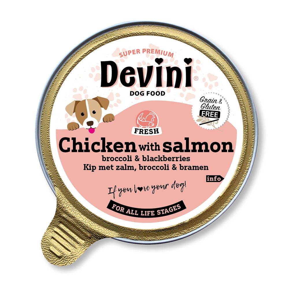 Devini Chicken & Salmon Wet Dog Food x 12
