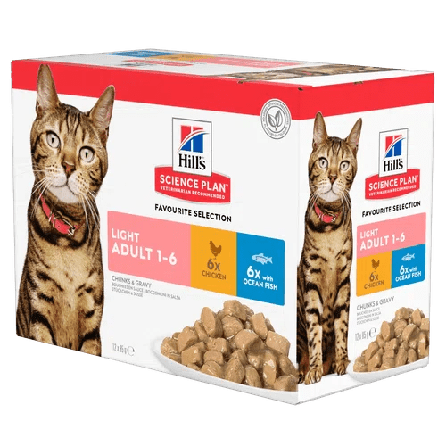 Hills Science Plan Adult Light Wet Cat Food Multipack Chicken & Ocean Fish