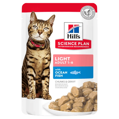 Hills Science Plan Light Adult Cat Food Pouch - Ocean Fish