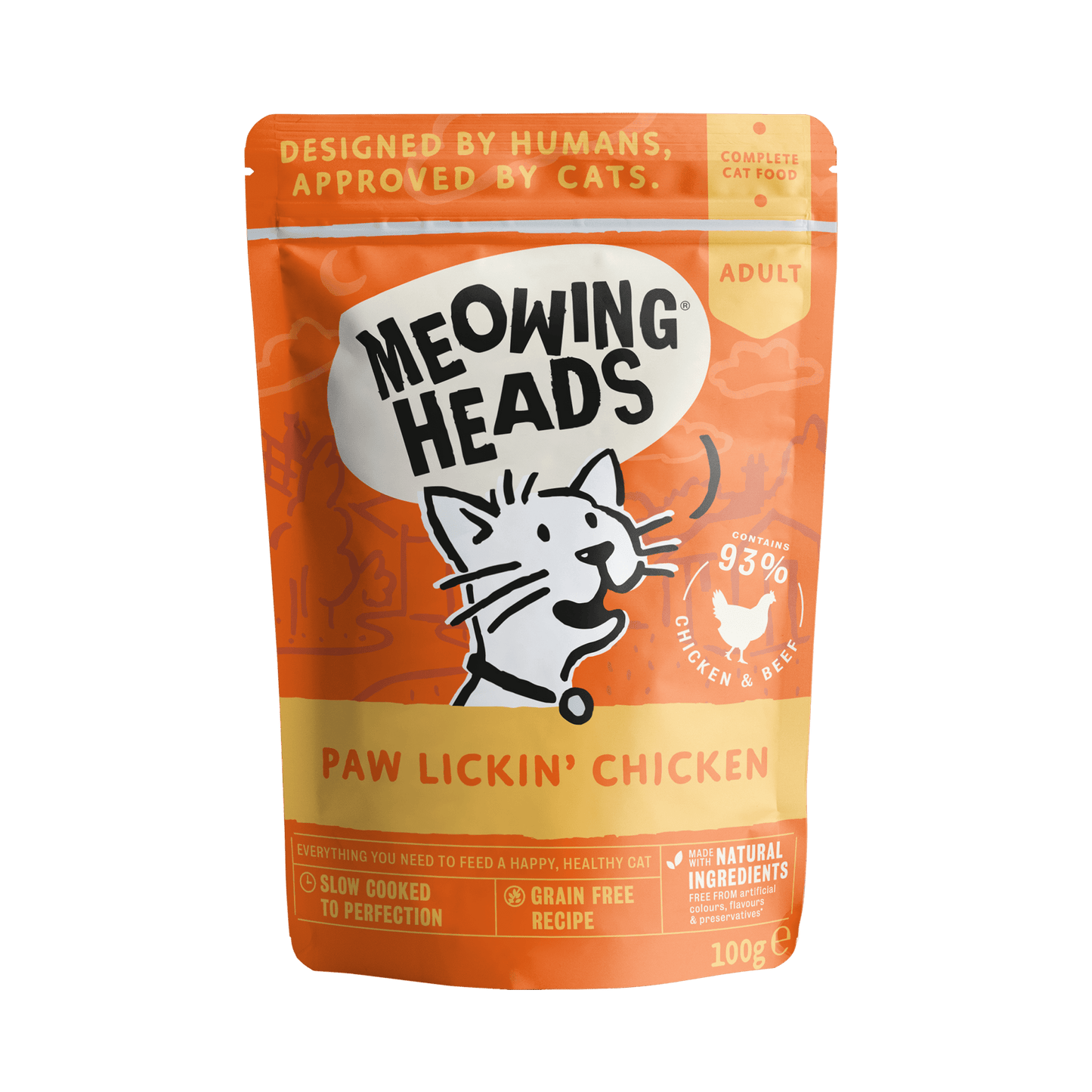 Meowing Heads Paw Lickin' Chicken 100g