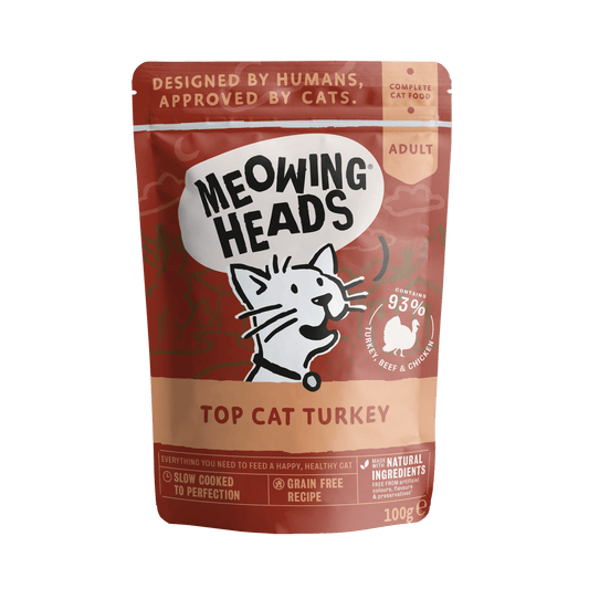 Meowing Heads Top Cat Turkey 100g