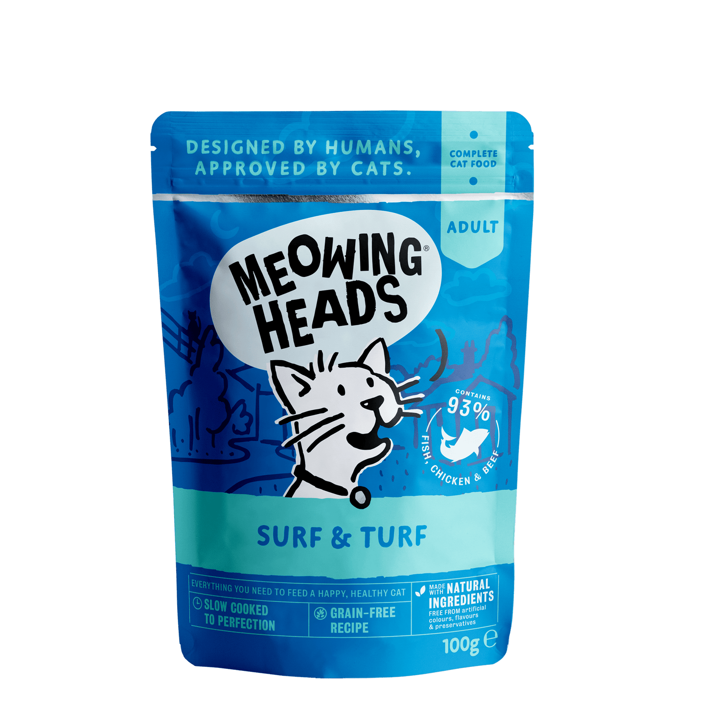 Meowing Heads Surf & Turf 100g