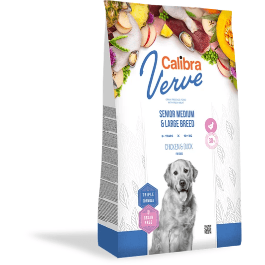 Calibra Dog Verve Grain-Free Senior Medium & Large Chicken & Duck