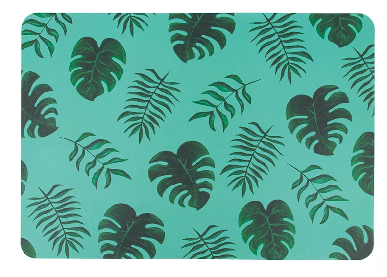 Green Oasis Palm Leaf Feeding Mat