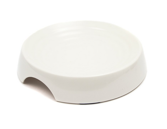 G&S Cream Melamine Ripple Cat Dish