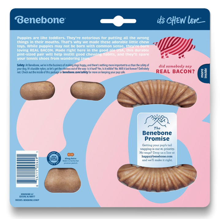 Benebone Puppy 2 Pack - Dental Chew/Wishbone Bacon