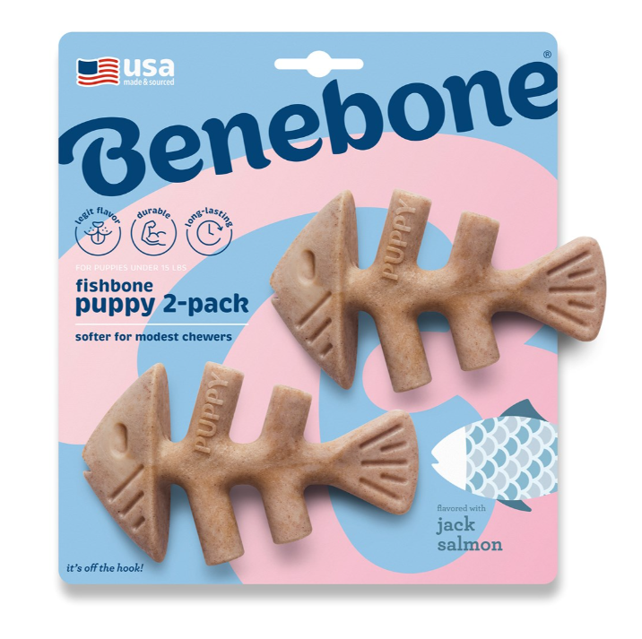 Benebone Puppy 2 Pack - Fishbone