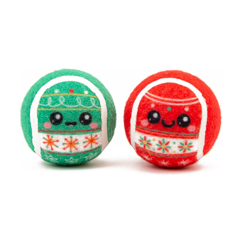 Great&Small Christmas Holiday Tree Bauble Tennis Ball 2pack