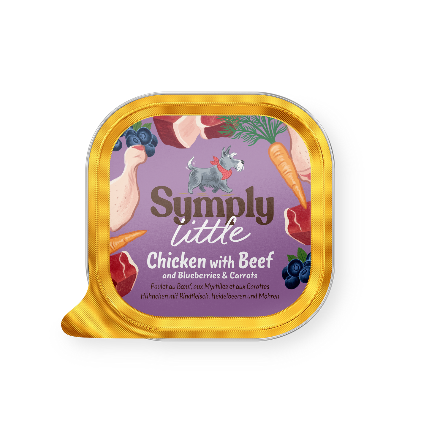 Symply Little Chicken with Beef Dog Tray 100g