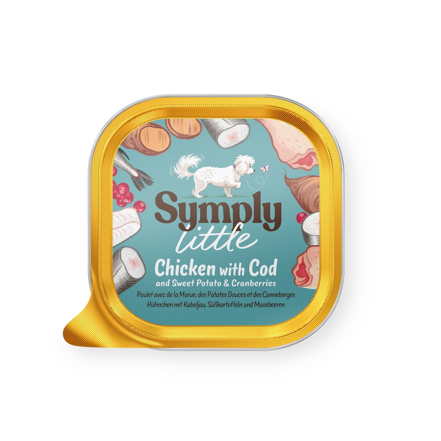 Symply Little Chicken with Cod Dog Tray 100g