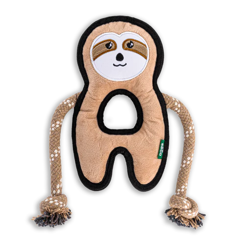 Beco Recycled Rough & Tough Sloth Dog Toy