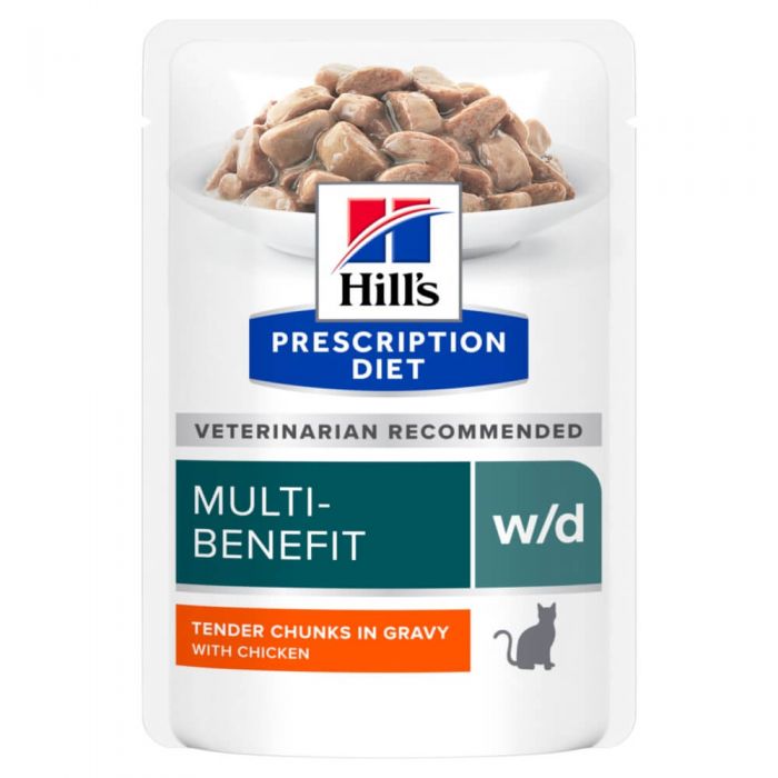 Hill's Prescription Diet W/D Digestive/Weight Management Cat Food Wet Pouch