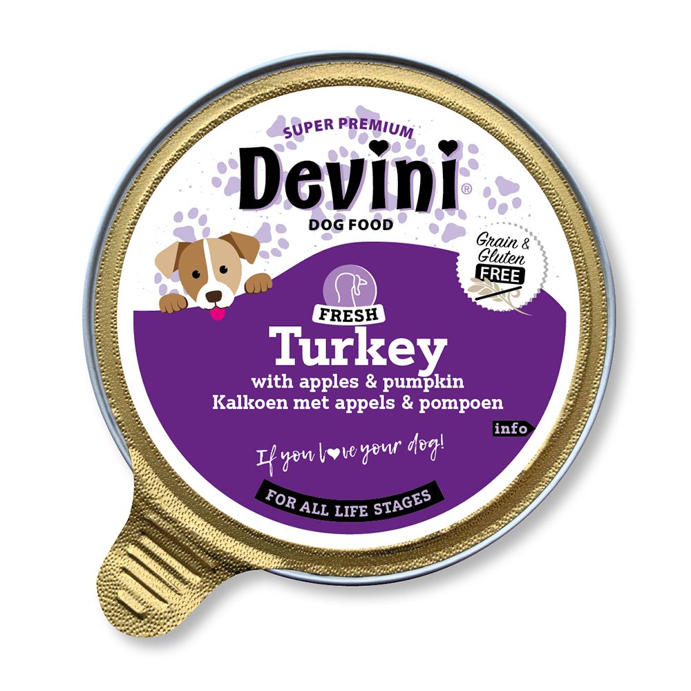 Devini Turkey Wet Dog Food x 12