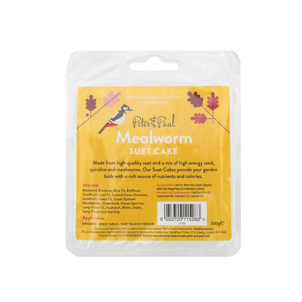 Peter&Paul Mealworm Suet Cake Bird Food