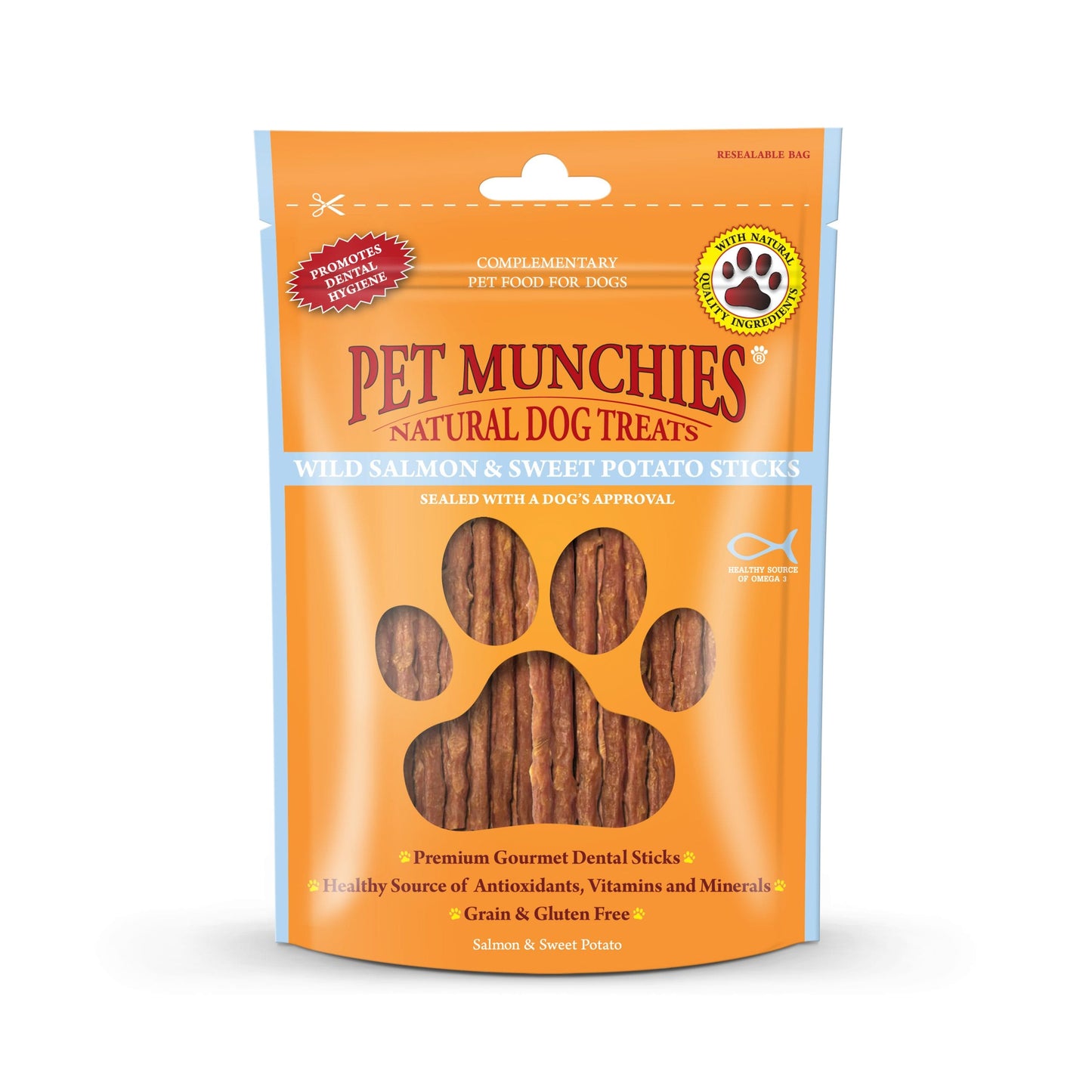 Pet Munchies Wild Salmon & Sweet Potato Dental Sticks