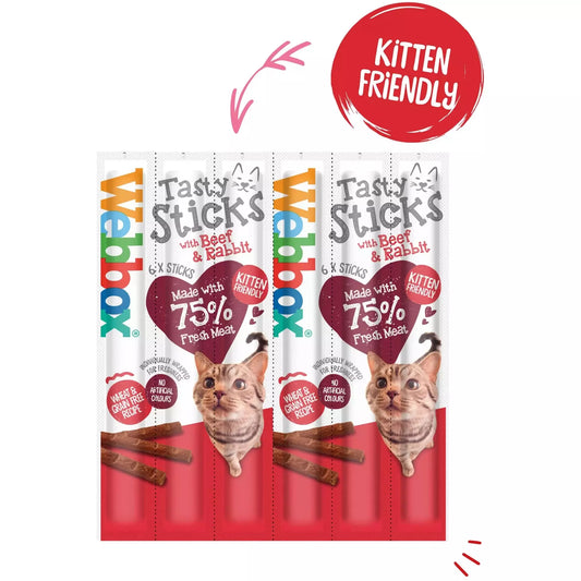 Webbox Tasty Sticks Beef & Rabbit Cat Treats