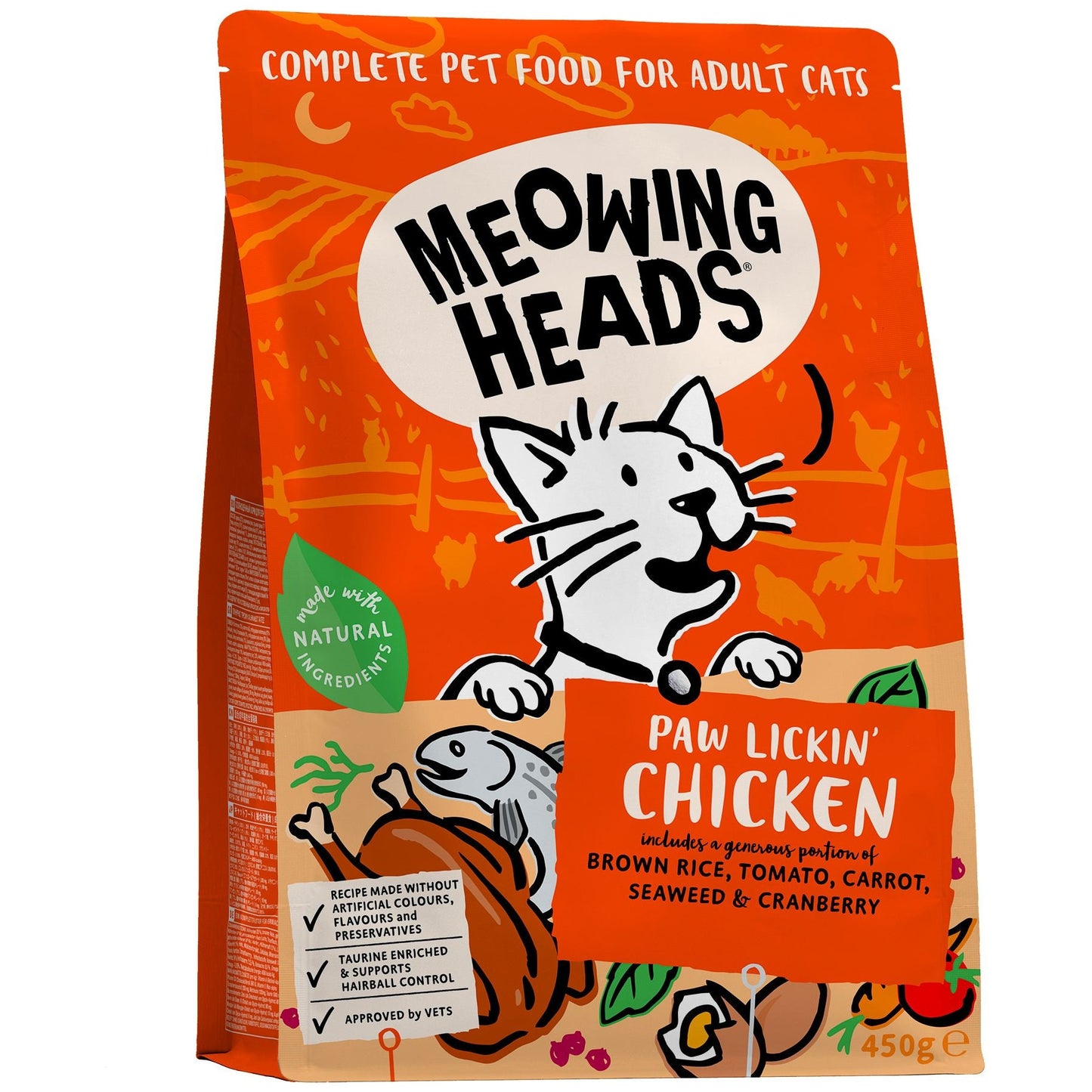 Meowing Heads Paw Lickin' Chicken